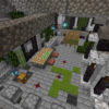 top view of minecraft temple room