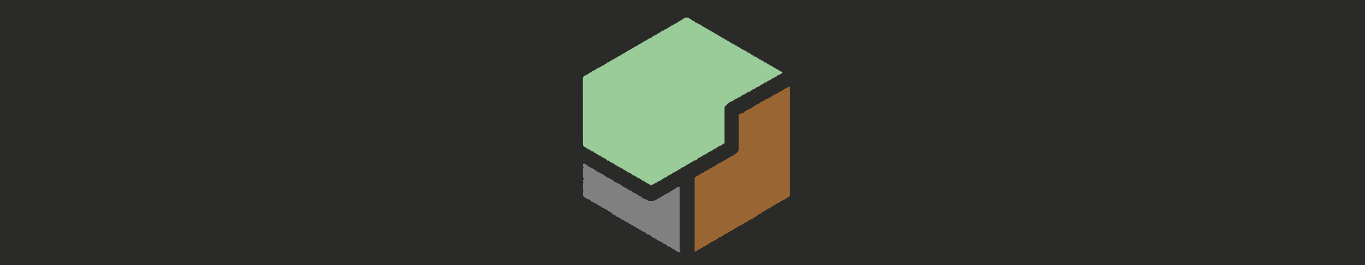 green brown gray cube website logo