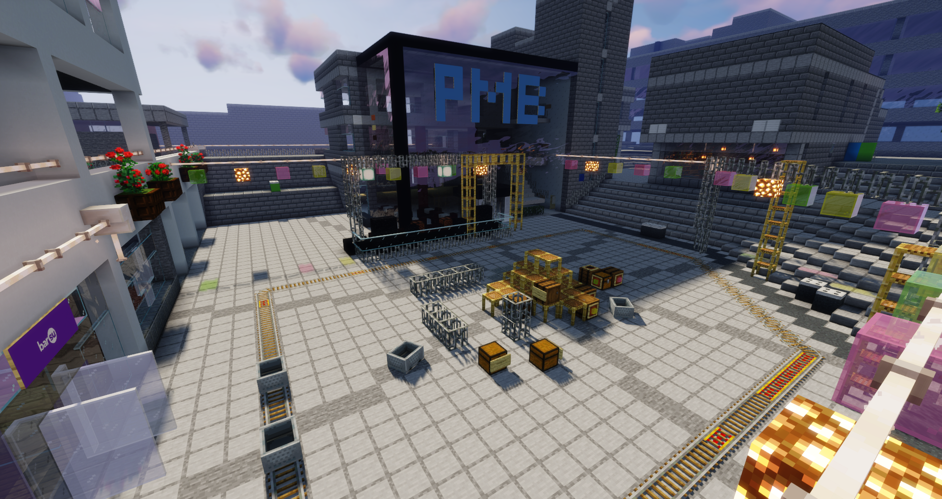 UEA main square in minecraft
