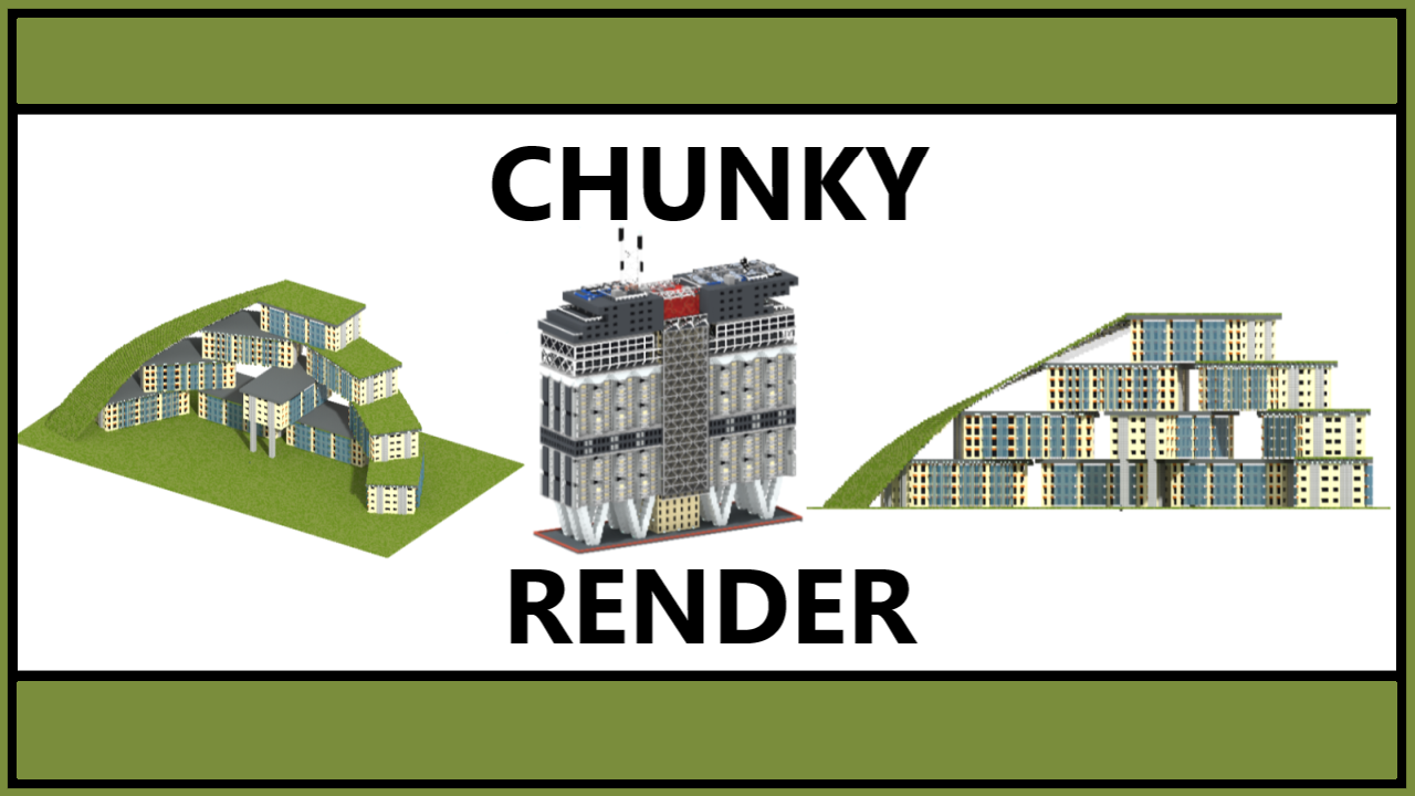 CHUNKY RENDER COVER POSTER GREEN