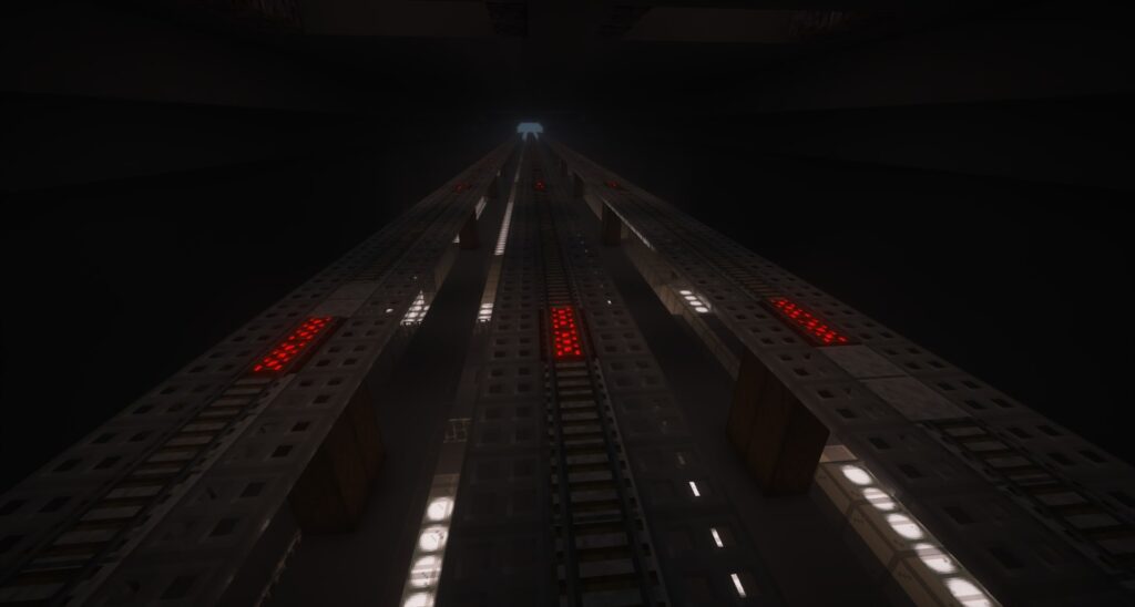 raw ingame screenshot line scifi city