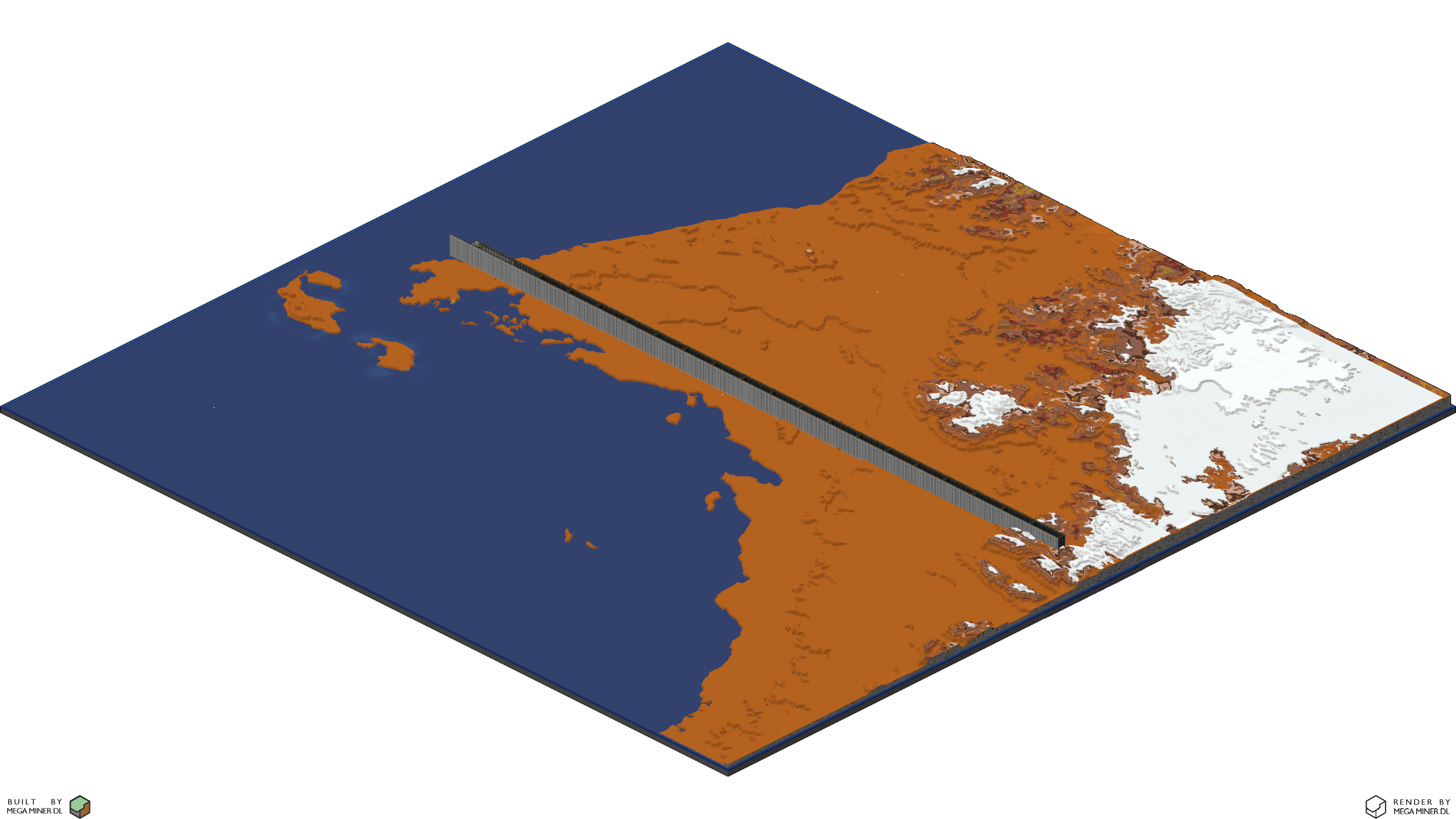 LINE DESERT 3D SURFACE MAP