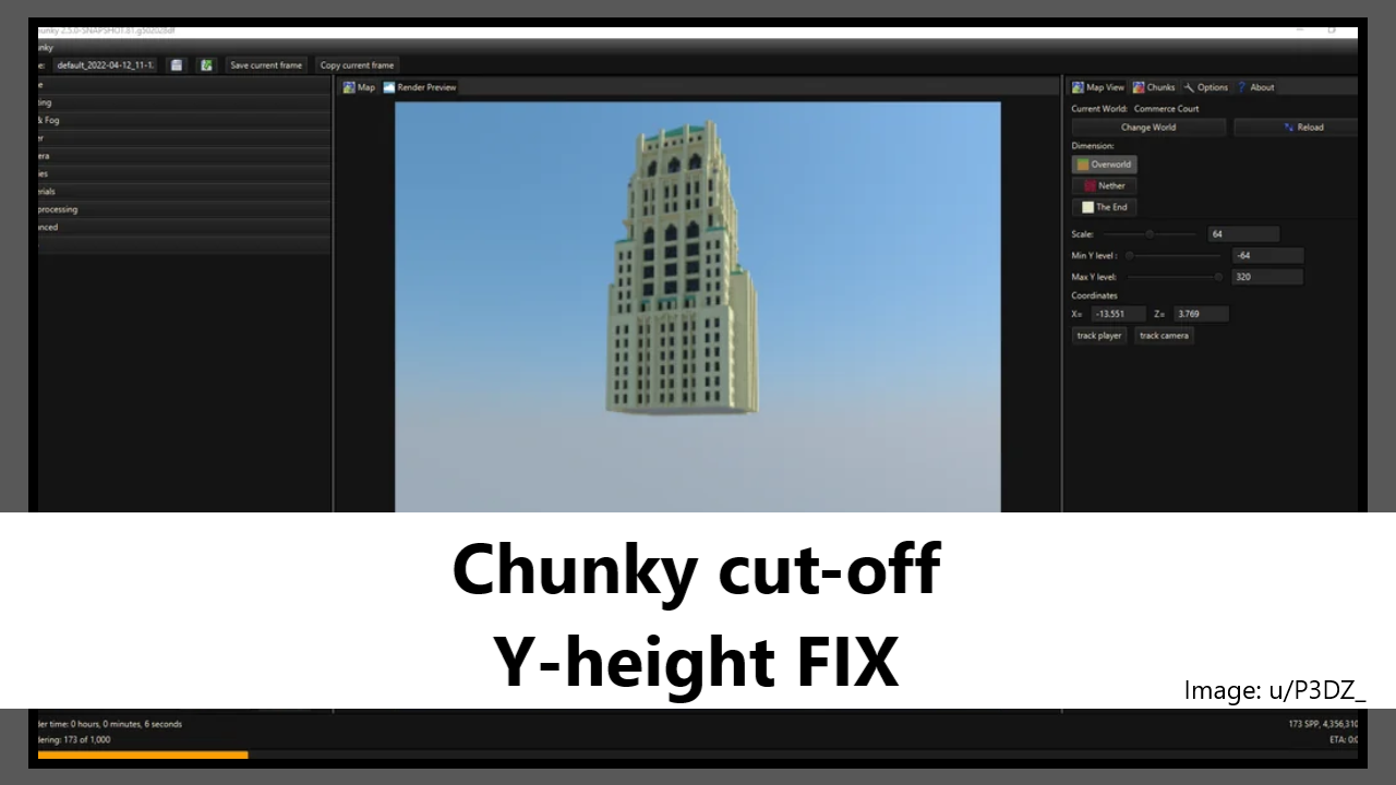 tutorial chunky cut off y height building