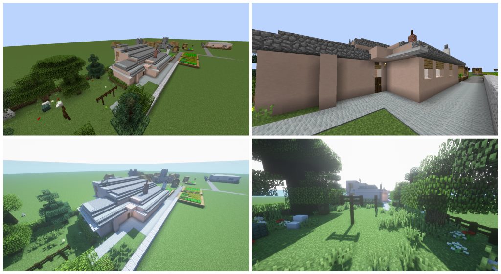 collage simple realistic duplex home build