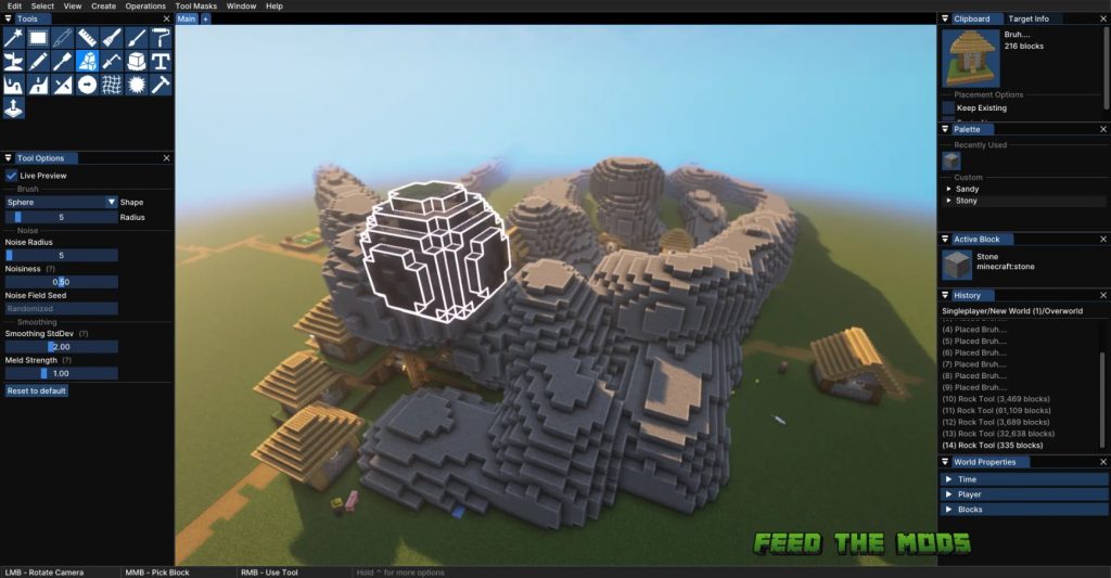 feed the mods axiom editor terrain sphere