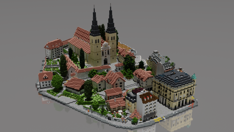 render of European BTE city