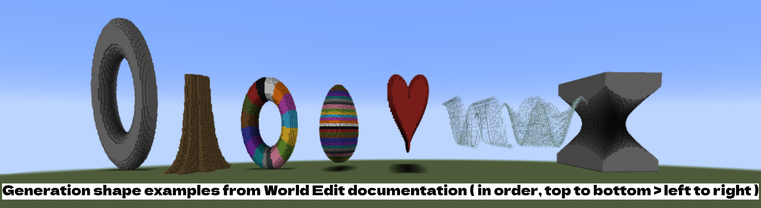 World Edit wiki generation commands