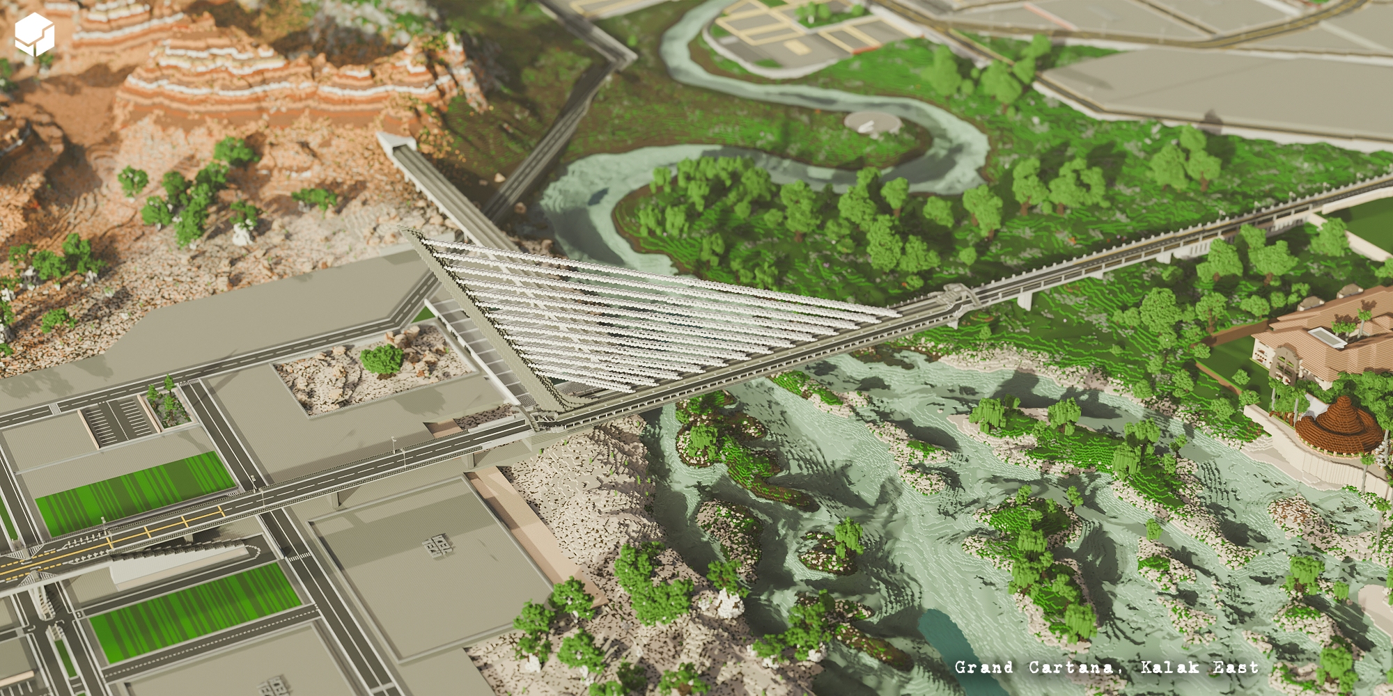 Portfolio render town plan bridge grand cartana