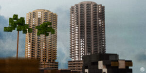 Portfolio render miami twin towers marina