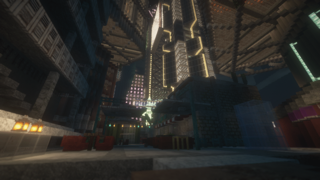 Screenshot cyberpunk city night street