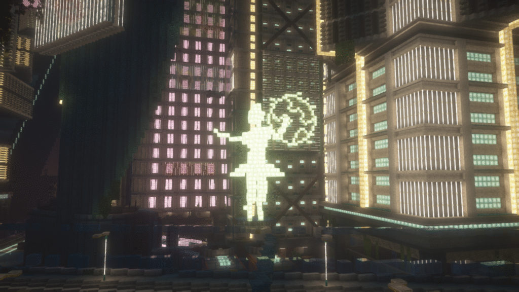 Screenshot cyberpunk city night neon