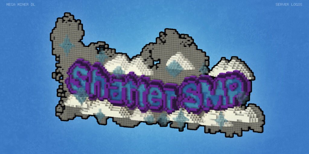 Render work server logo 3d clouds text