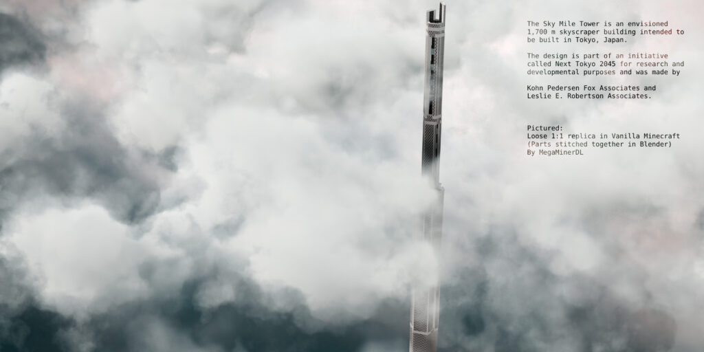 Render work supertall cloud building slide