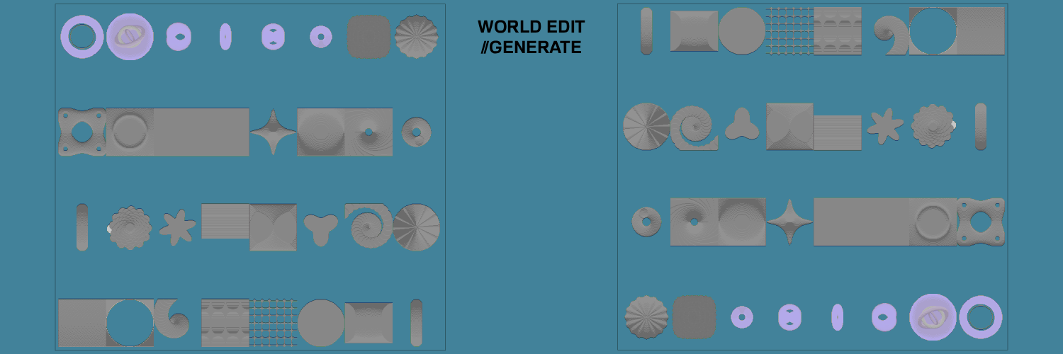 World edit shape generation top view