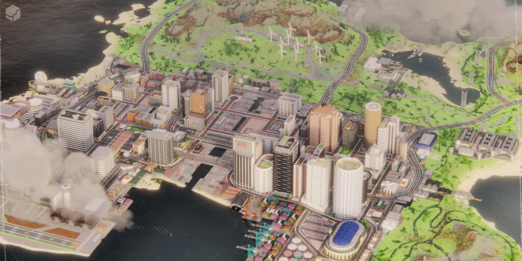 Portfolio render airport and island city gta