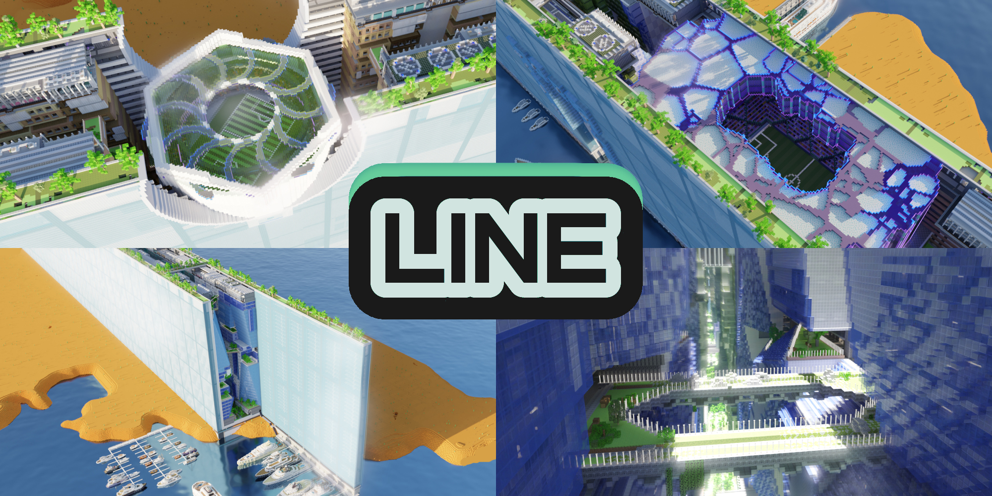 LINE CITY MINECRAFT REPLICA RENDER