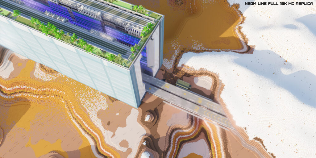 LINE CITY MINECRAFT REPLICA RENDER