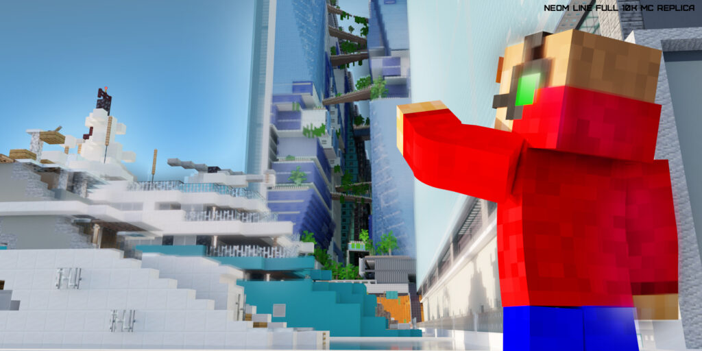 LINE CITY MINECRAFT REPLICA RENDER