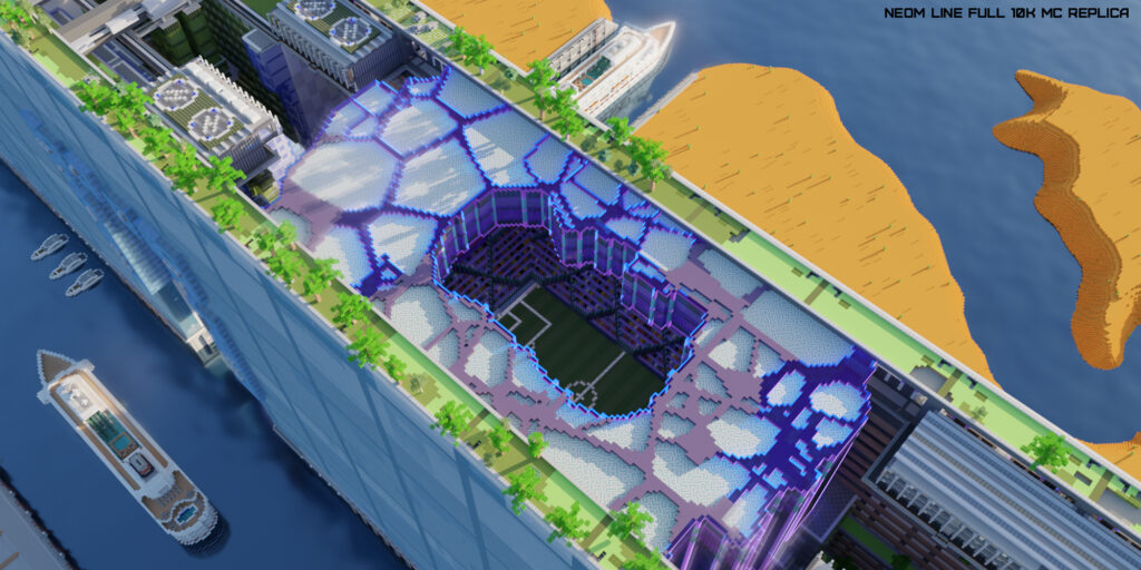 LINE CITY MINECRAFT REPLICA RENDER