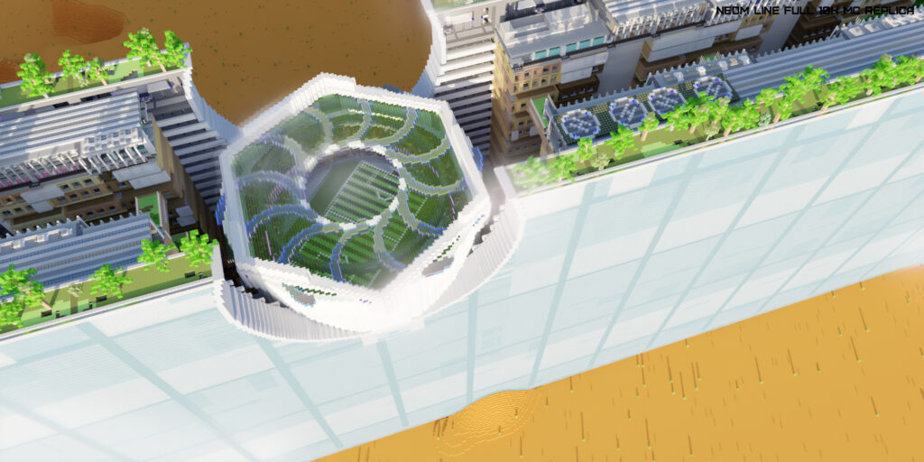 LINE CITY MINECRAFT REPLICA RENDER