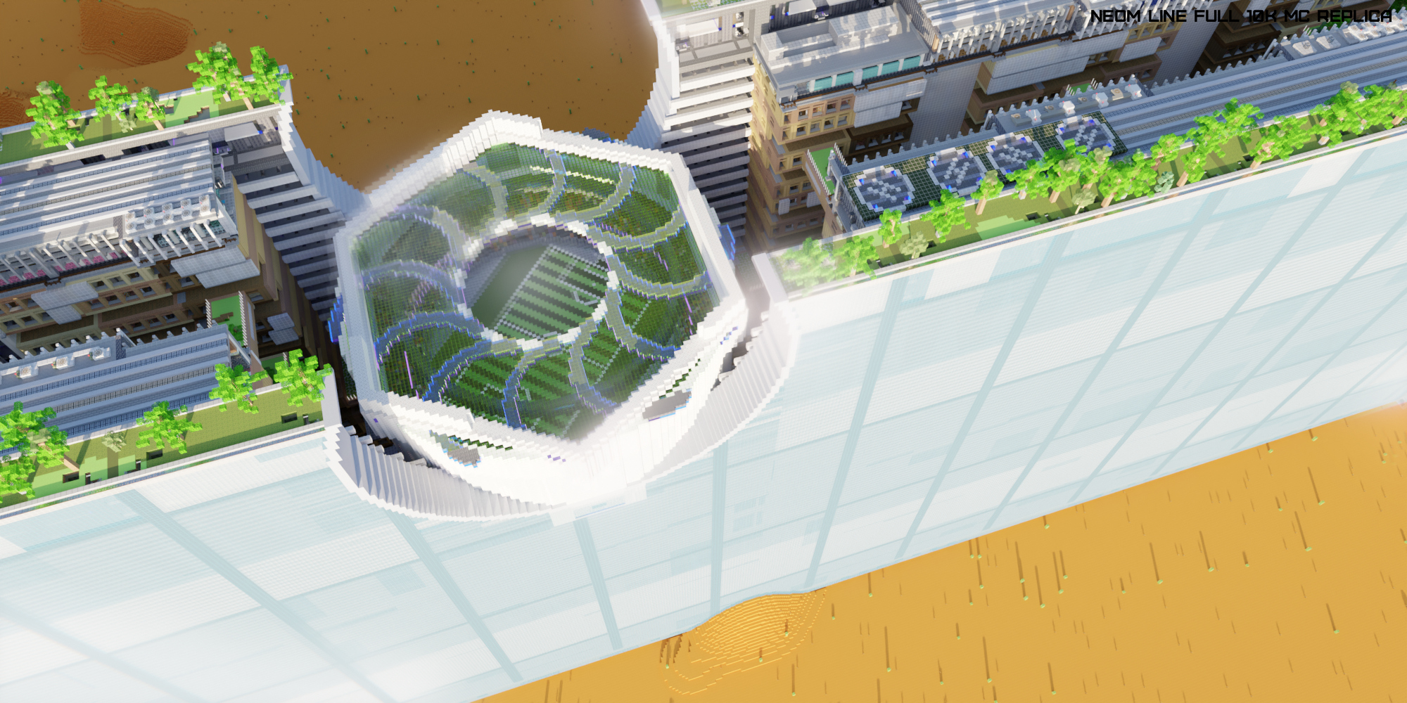 LINE CITY MINECRAFT REPLICA RENDER