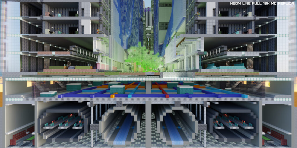 LINE CITY MINECRAFT REPLICA RENDER