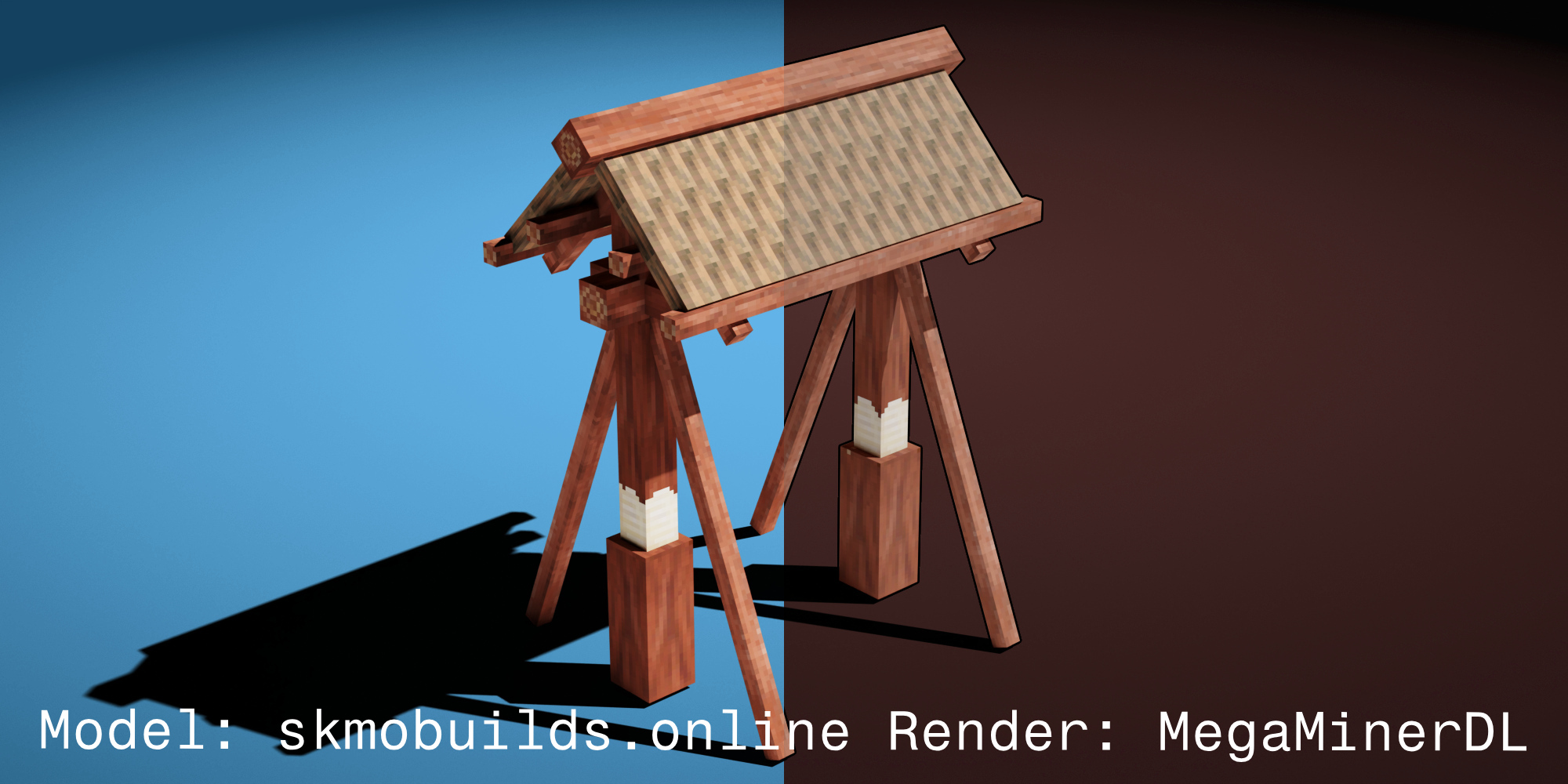 Portfolio render 3d model of a gate well skmo