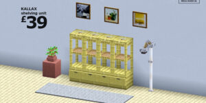 Portfolio render shelving unit kallax ikea room