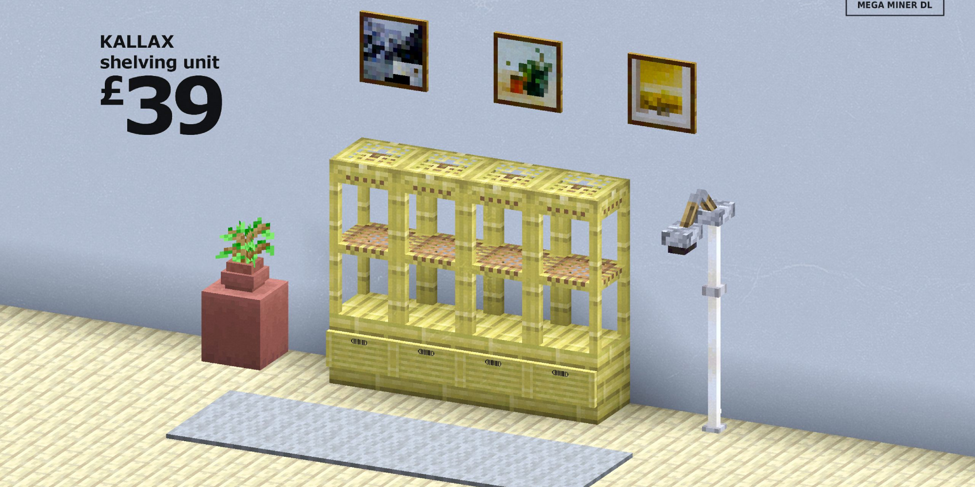 Portfolio render shelving unit kallax ikea room