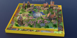 Portfolio render commission cherry village hub