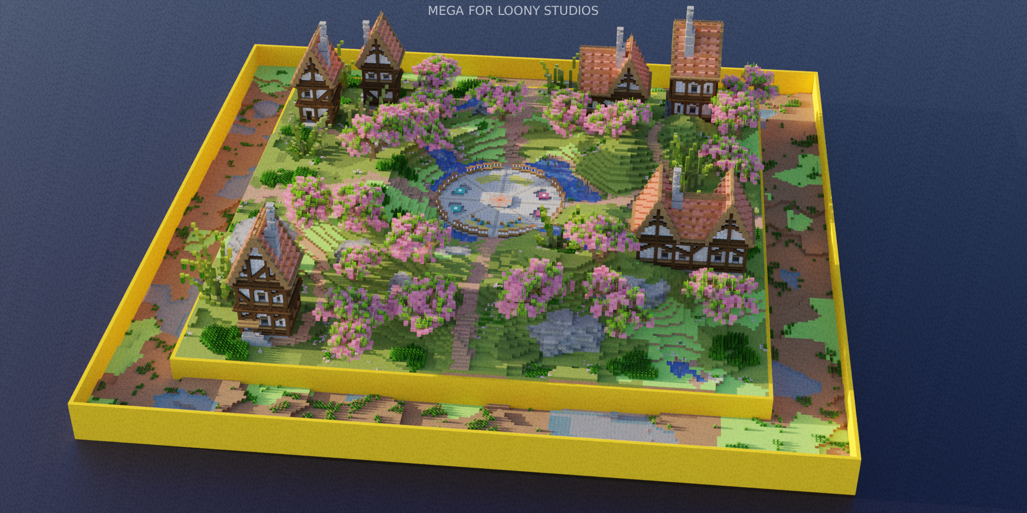 Portfolio render commission cherry village hub