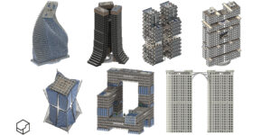 Portfolio render 7 realistic skyscrapers