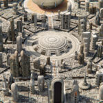 Portfolio render coruscant greebles future city