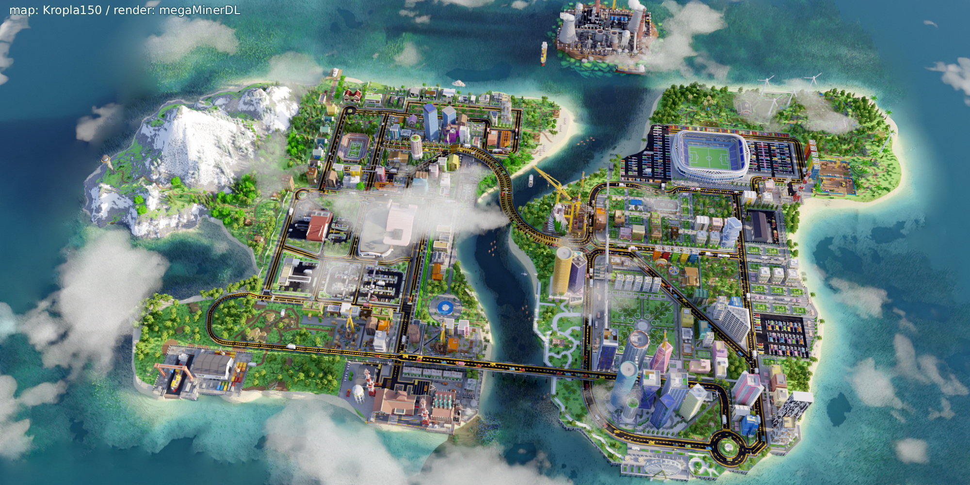 Portfolio render commission kropla city island