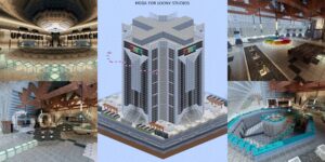 Portfolio render scifi hub lab tower interior