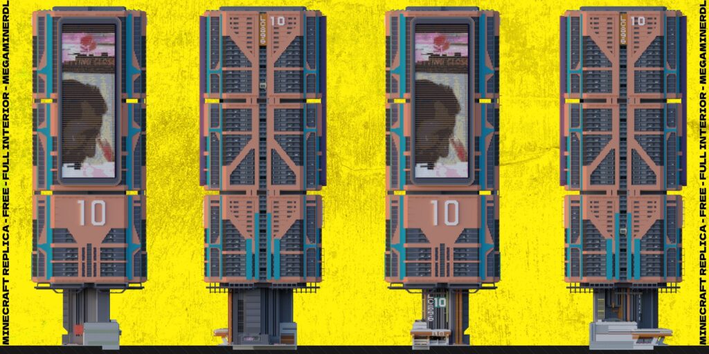 Portfolio render cyberpunk megabuilding h10