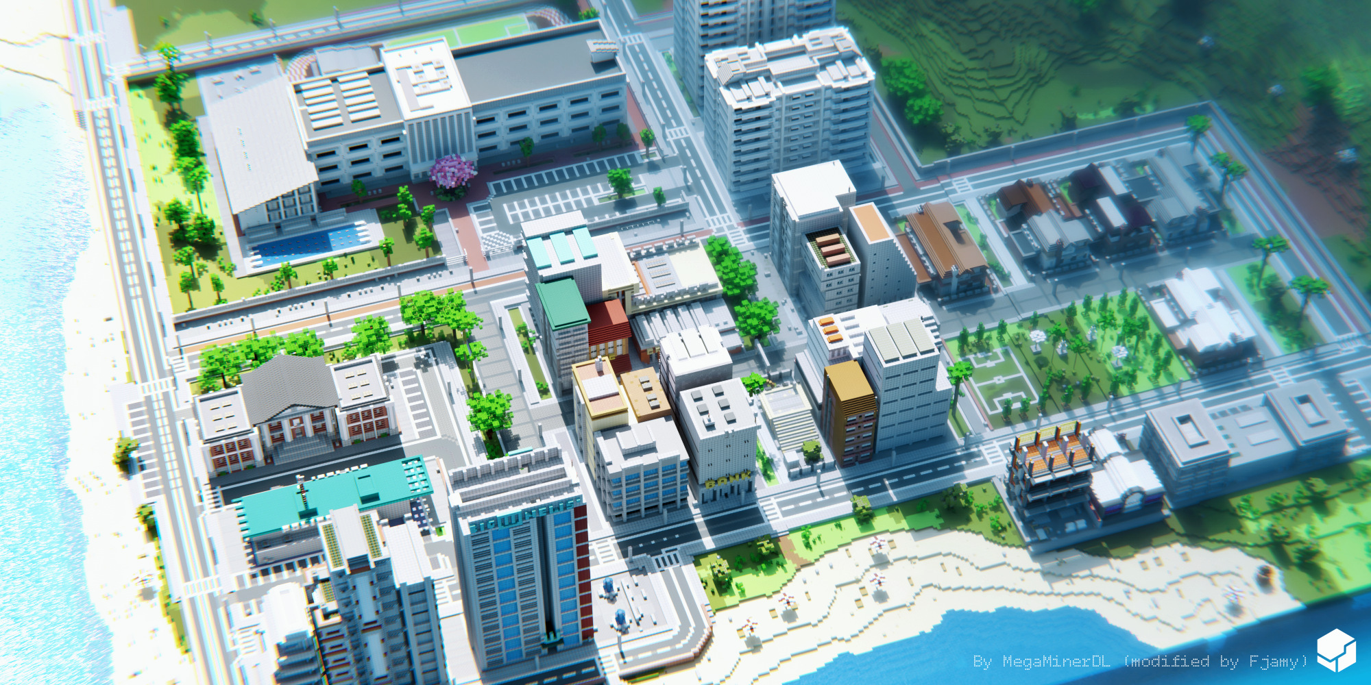 Portfolio render anime high school city