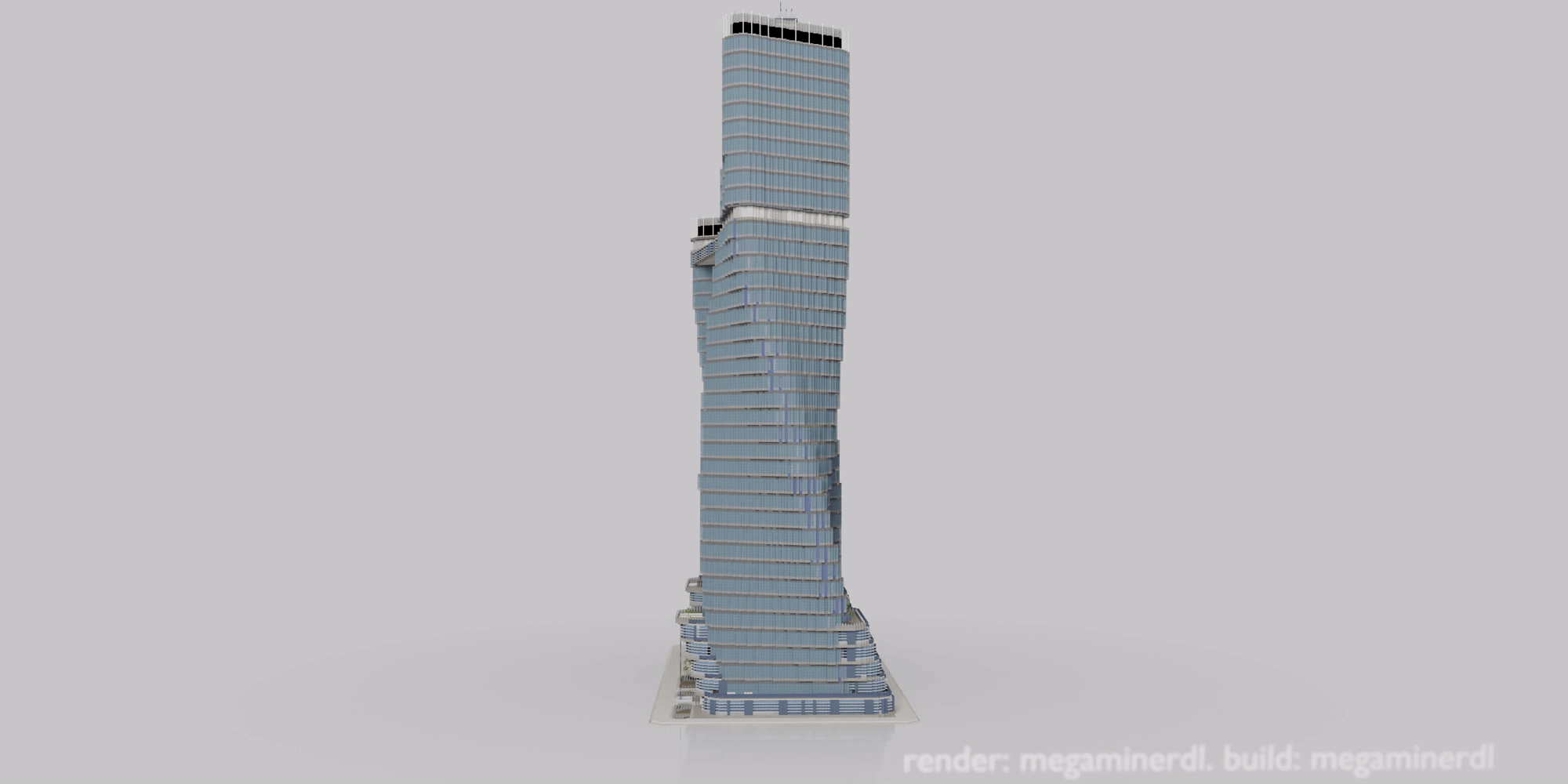 Portfolio Render GIF MegaTechnica twisting towers day